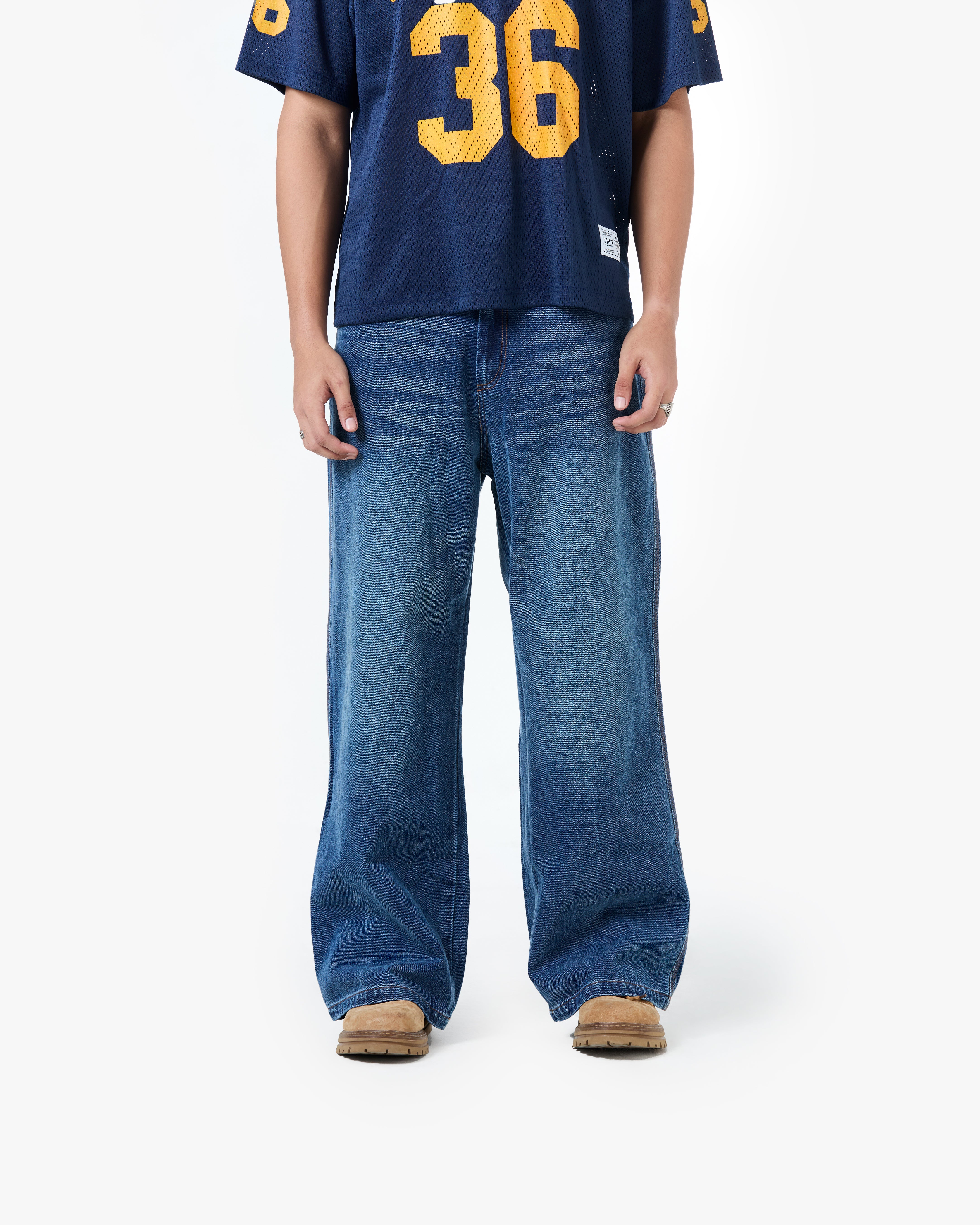 Vintage Washed Baggy Denim Blue 02