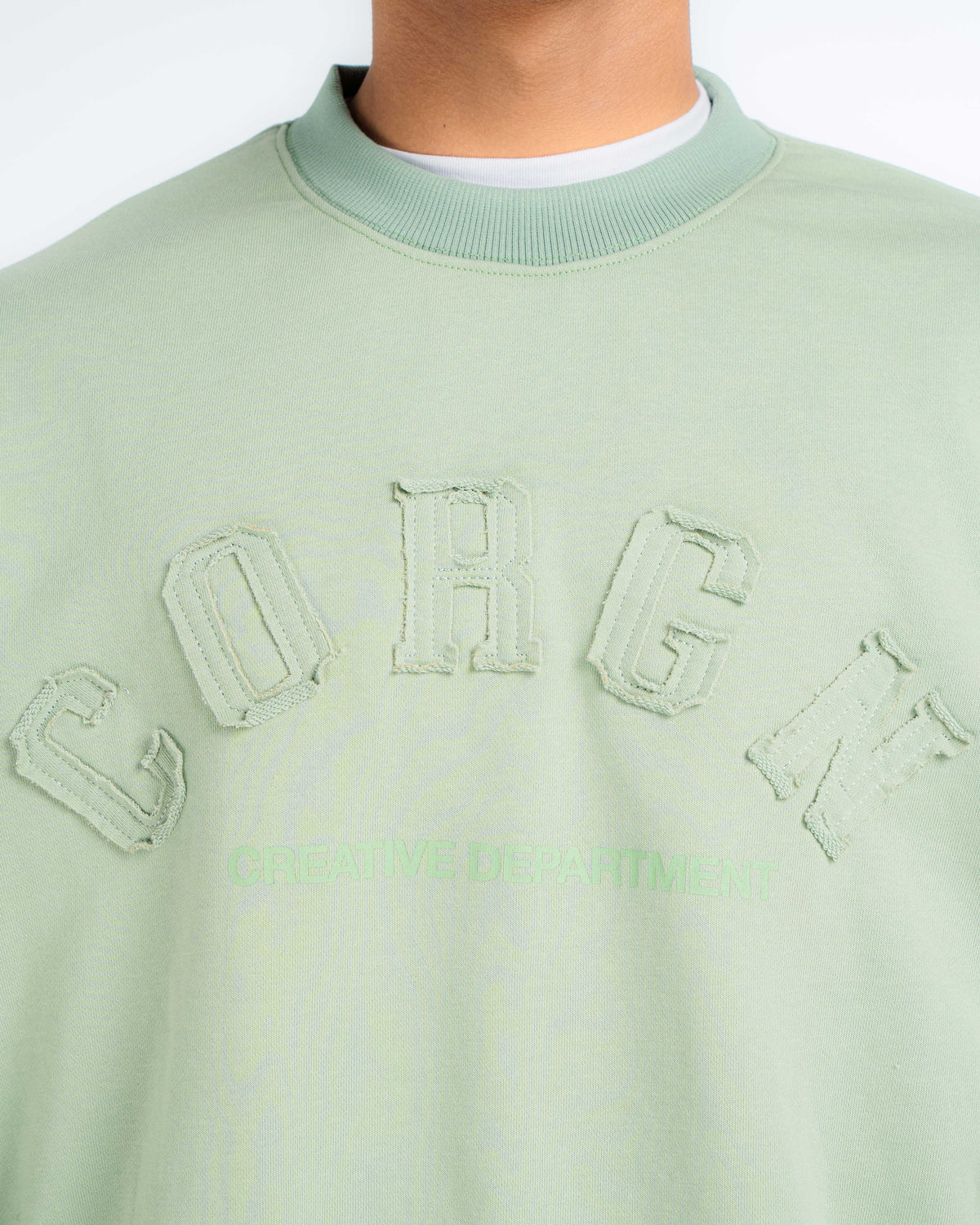 Distressed Embroid Distressed Embroidery Sweatshirt