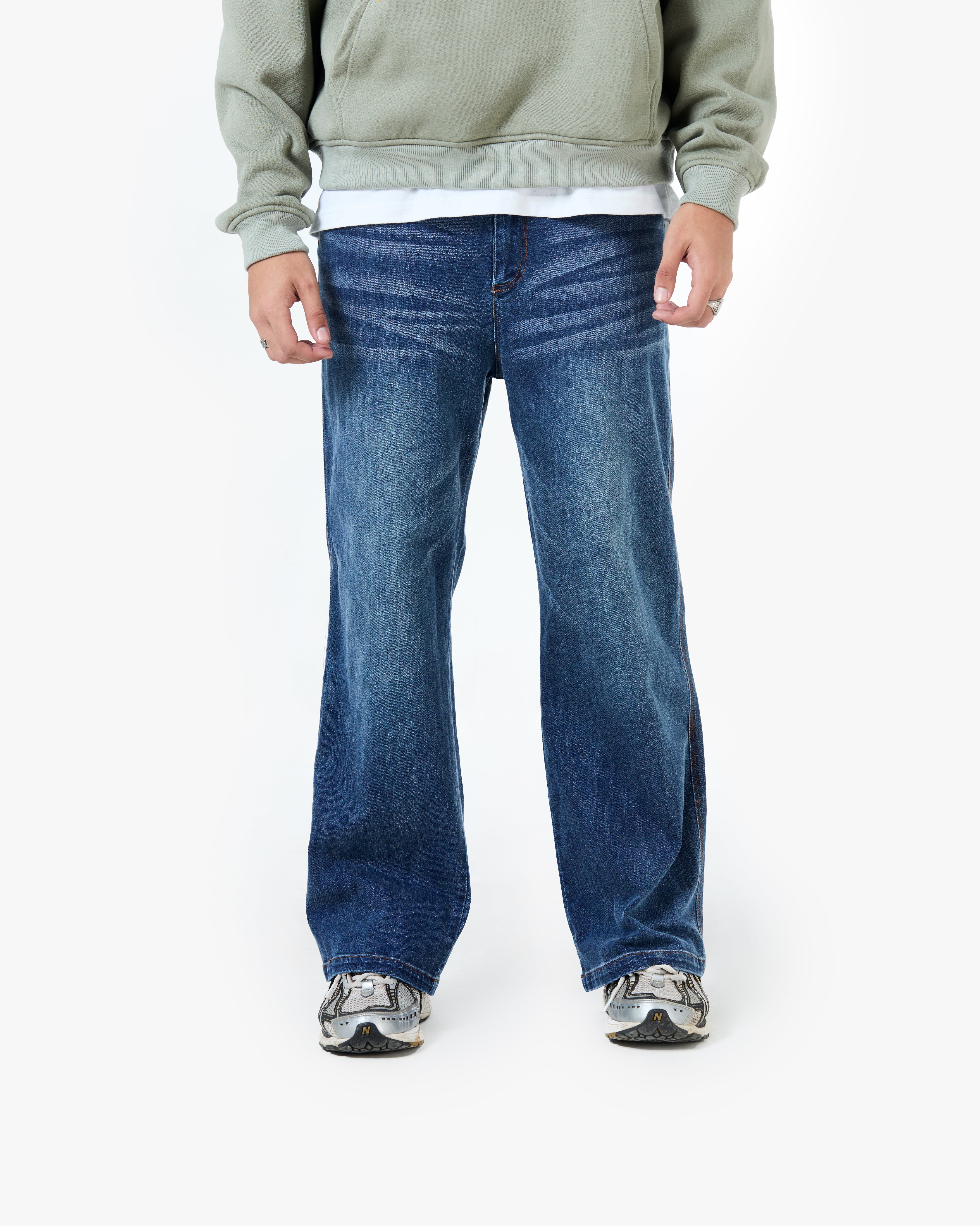 Vintage Washed Straight Denim Blue 03