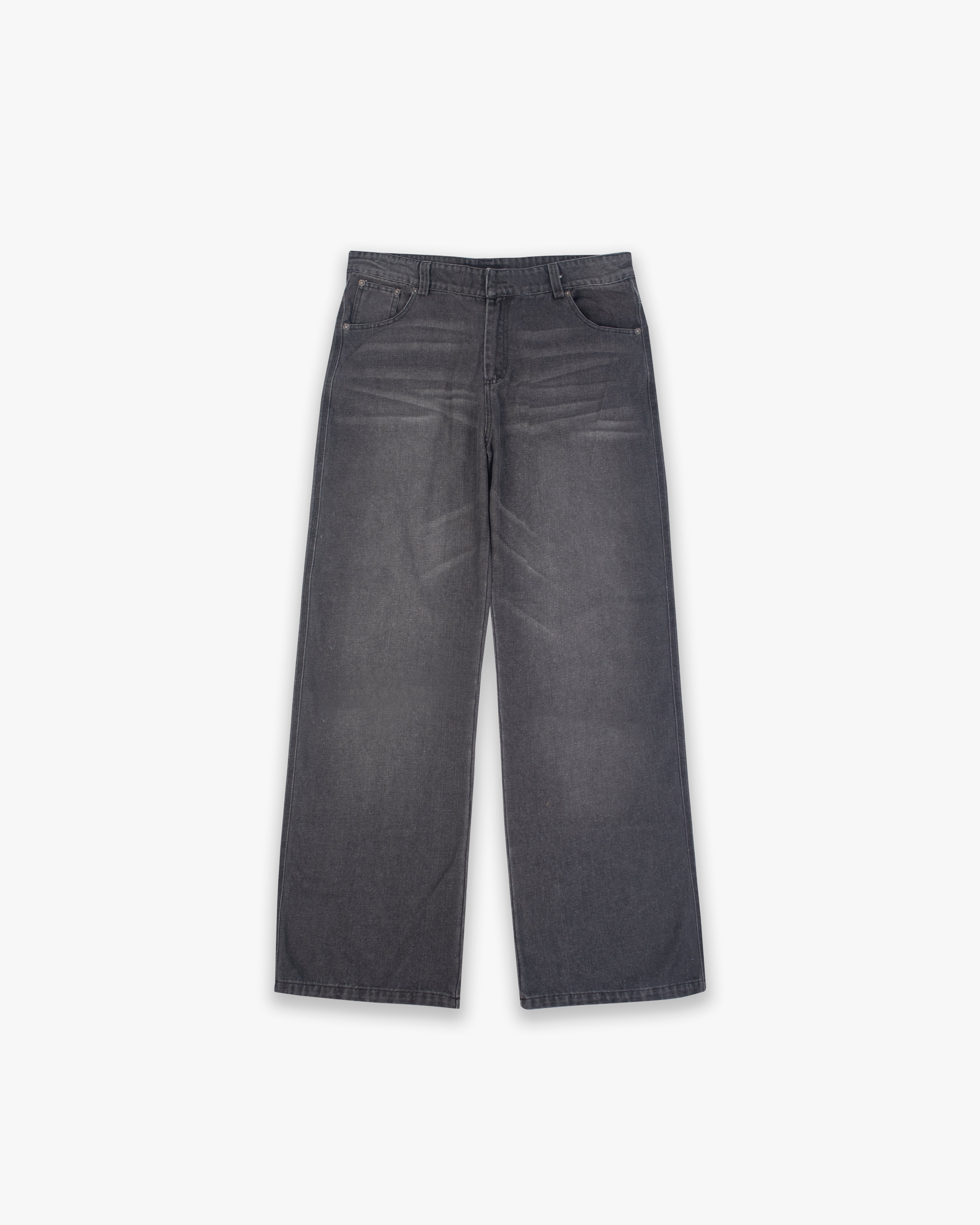 Vintage Washed Baggy Denim Black