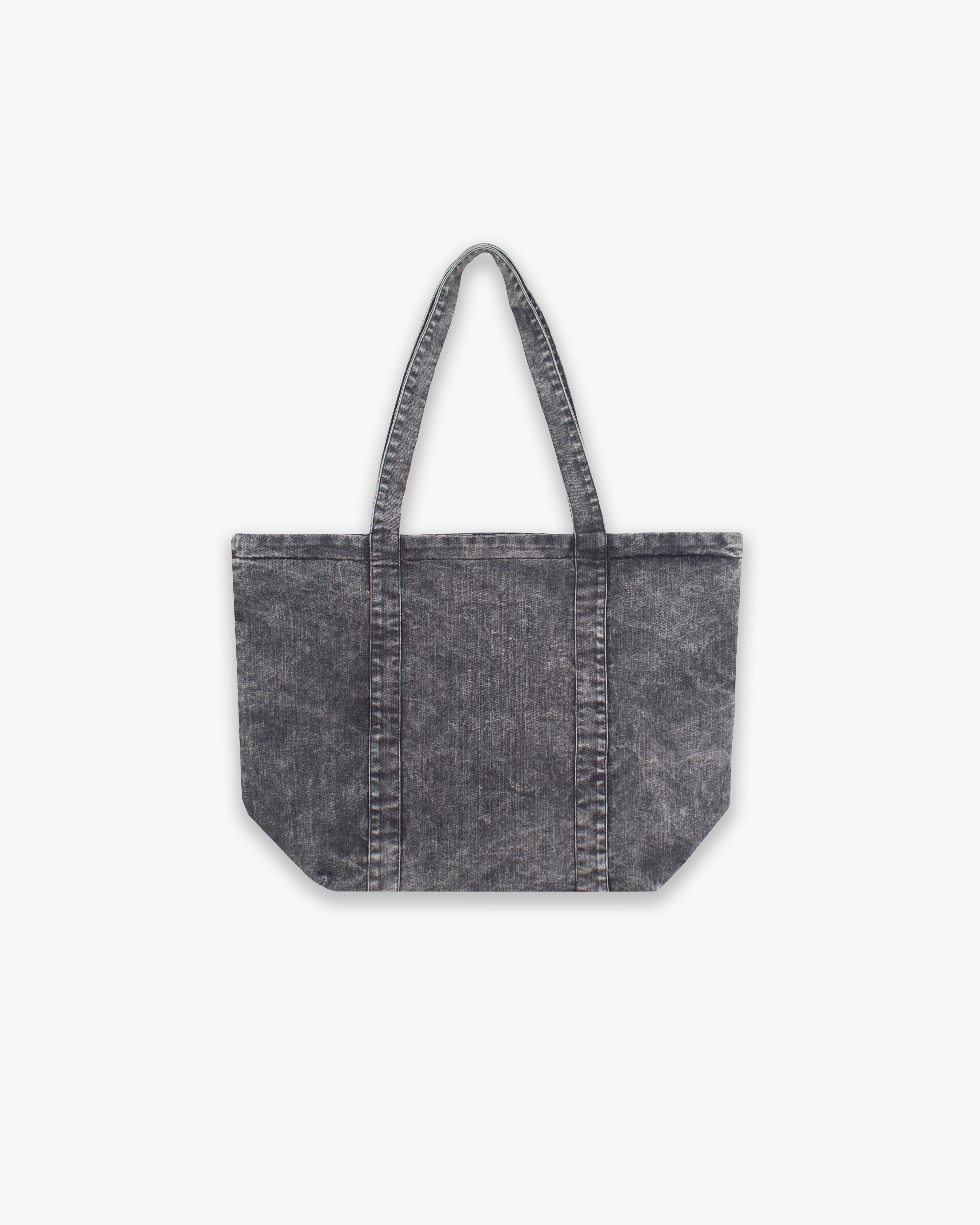 Washed Blue Denim Tote Bag