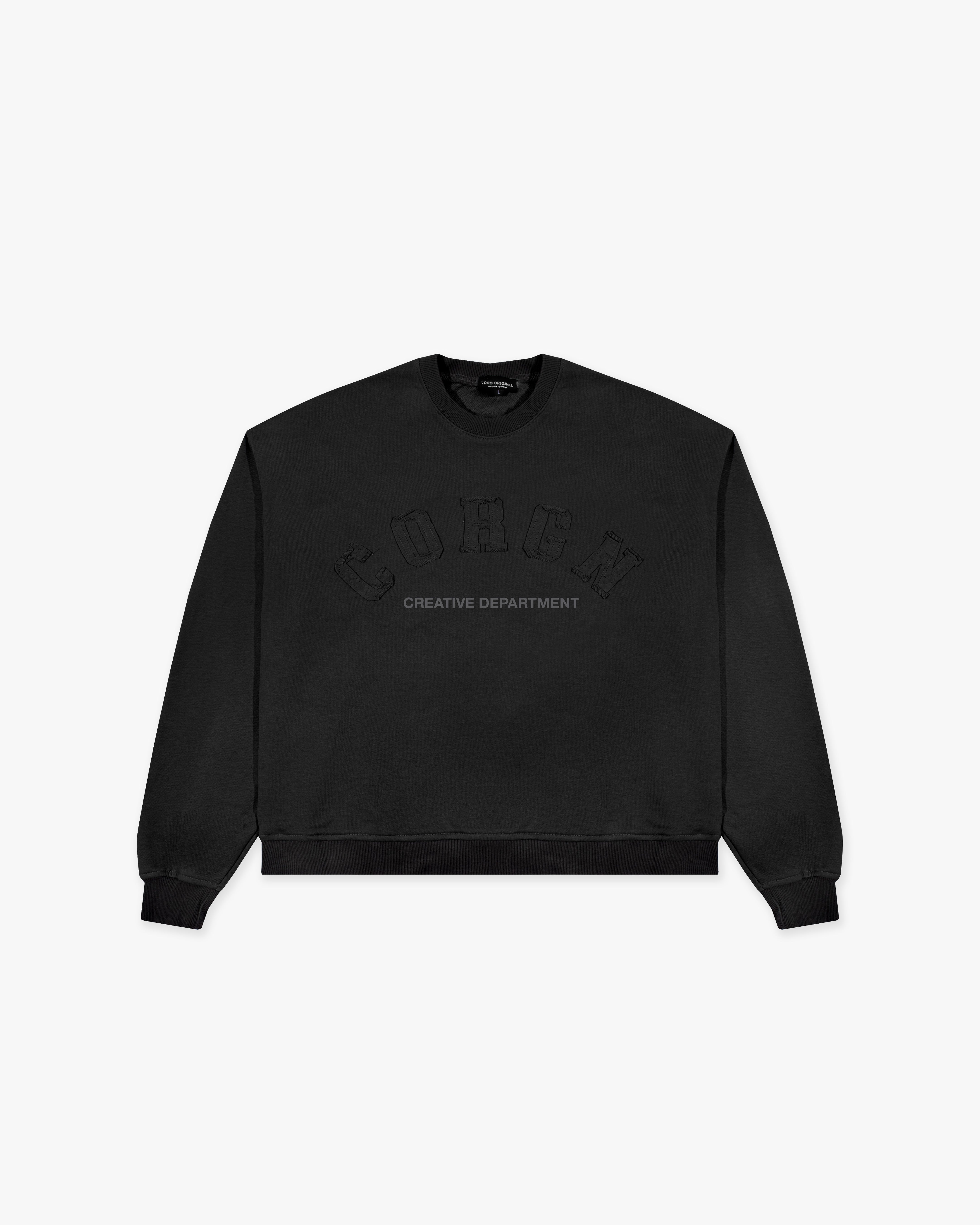 Distressed Embroidery Sweatshirt