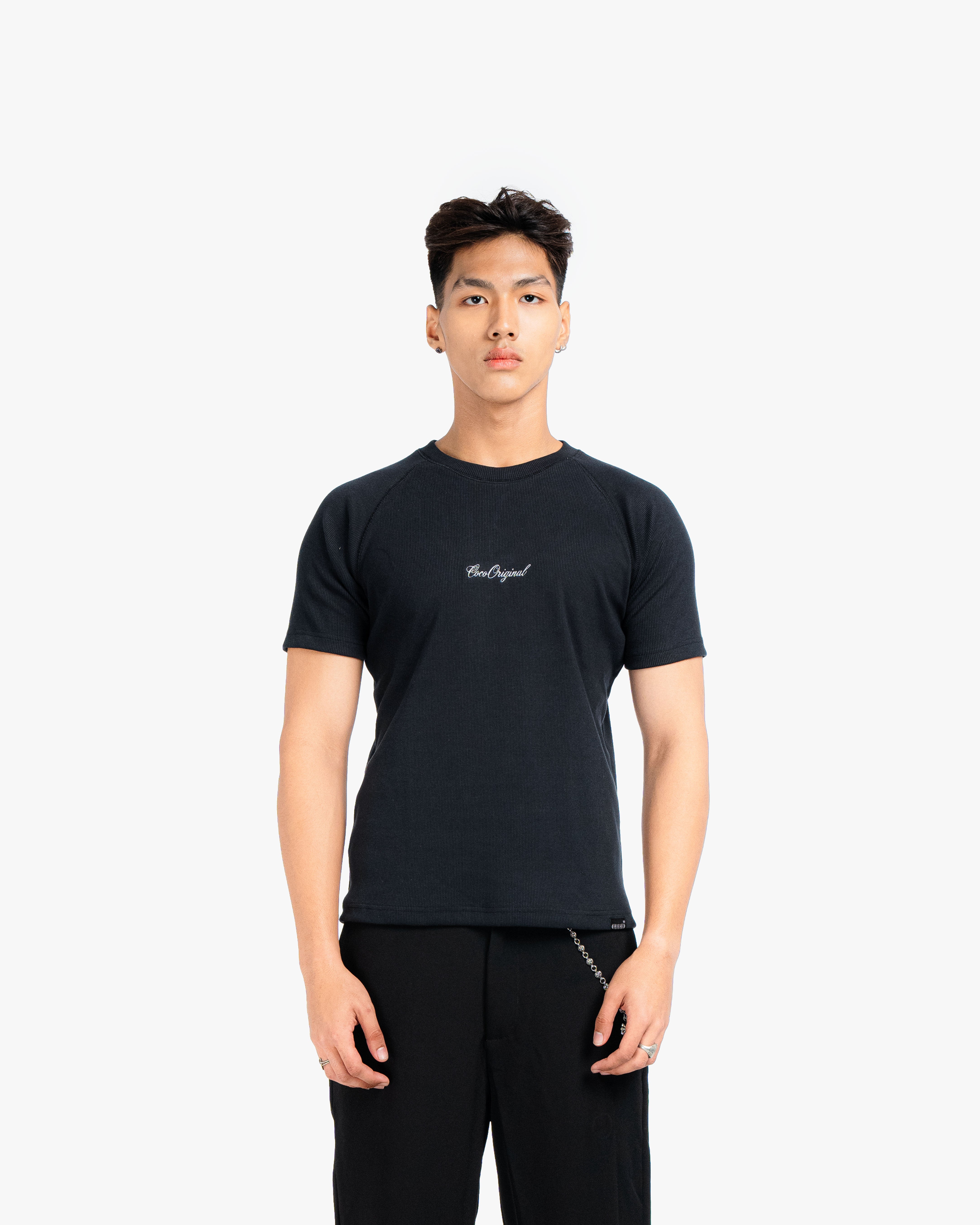Slim Ribbed Cotton T-Shirt